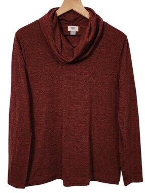 Old Navy Womens Large Cowl Neck Long Sleeve Maroon Top
